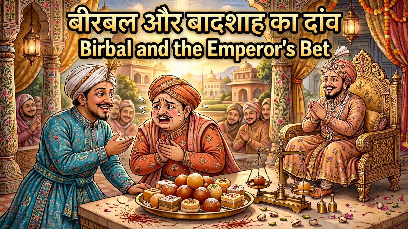 बीरबल और बादशाह का दांव 1 Birbal and the Emperors Bet Thumbnail 1
